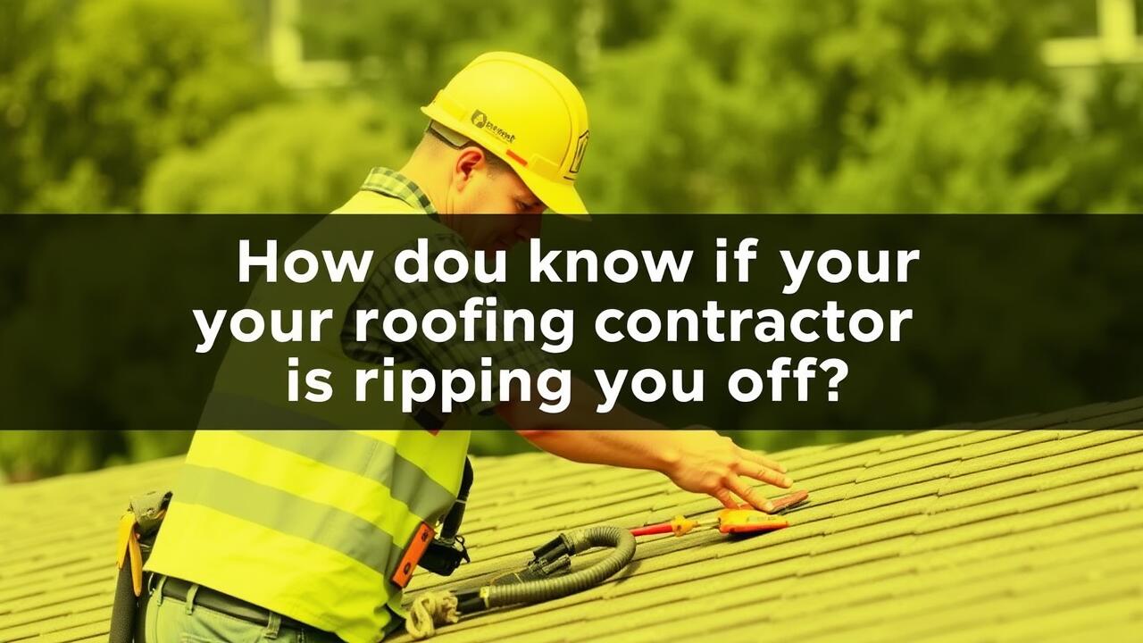 How do you know if your roofing contractor is ripping you off?